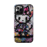 Goth Street Cat Pop Art Graffiti Tough Phone Case LavenderCeleste