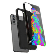 Psychedelic Neon UFO Abduction Tough Phone Case LavenderCeleste