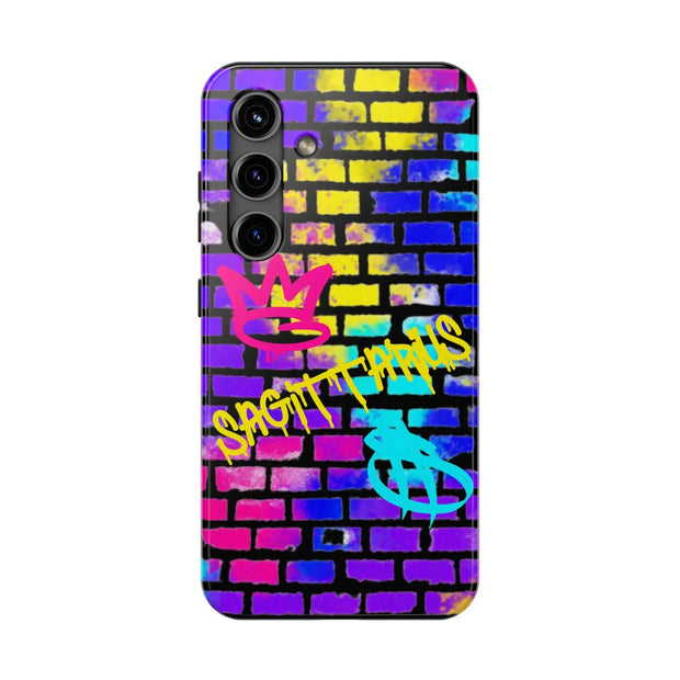 Sagittarius Graffiti Wall Zodiac Tough Phone Case LavenderCeleste