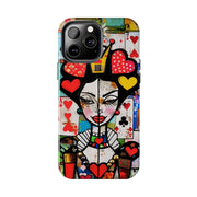 Queen of Hearts Pop Art Tough Phone Case LavenderCeleste