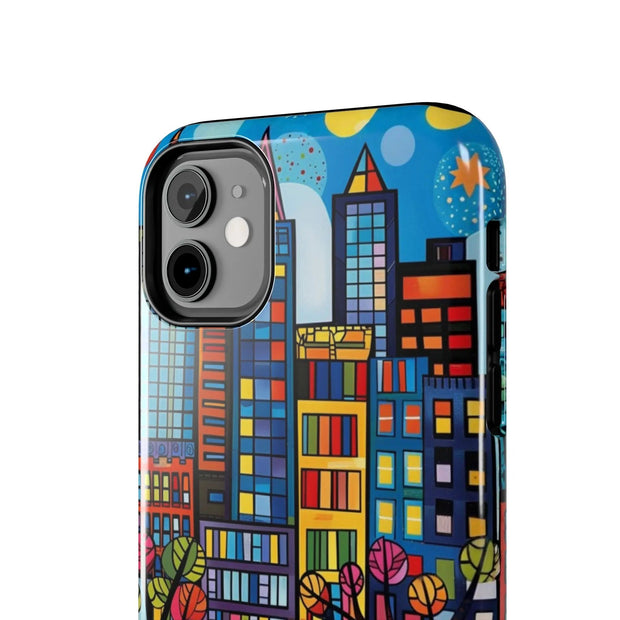 Upper Eastside NYC Pop Art Tough Phone Case LavenderCeleste