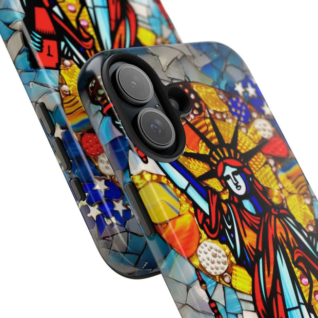 Statue of Liberty Mosaic Art Tough Phone Case LavenderCeleste