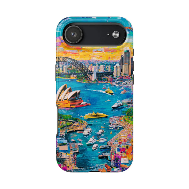 Sydney Collage Skyline Art Tough Phone Case LavenderCeleste