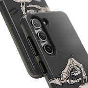 Skeleton Scratch Cat Gothic Humor Tough Phone Case LavenderCeleste