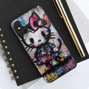Goth Street Cat Pop Art Graffiti Tough Phone Case LavenderCeleste