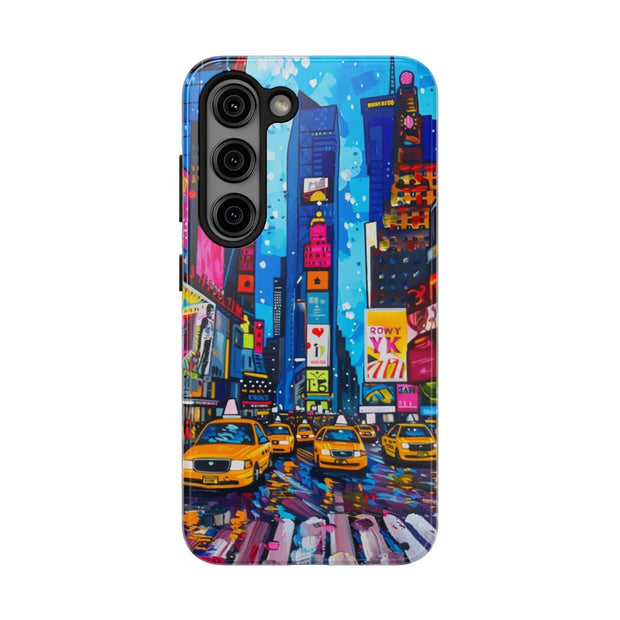 Times Square NYC Pop Art Tough Phone Case LavenderCeleste
