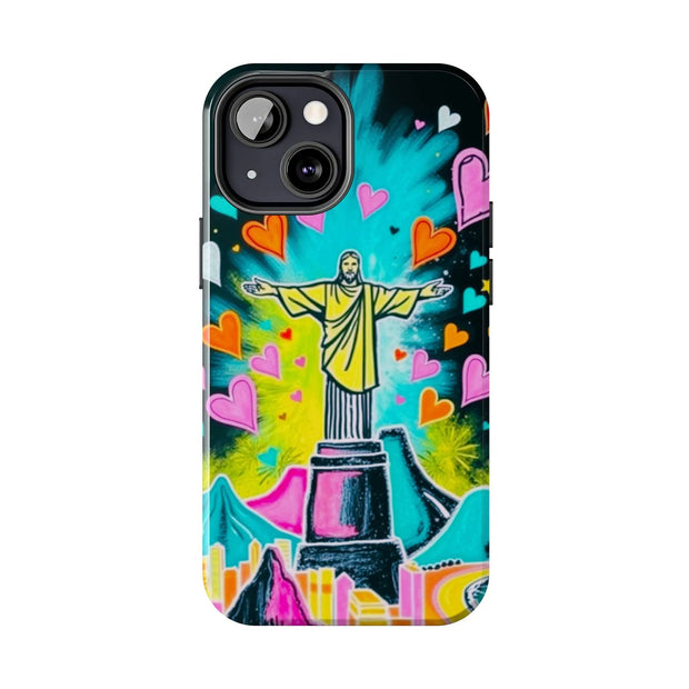 Rio de Janeiro Neon Pop Art Tough Phone Case LavenderCeleste