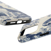 Blue Toile Beagle Country Scenic Tough Phone Case LavenderCeleste