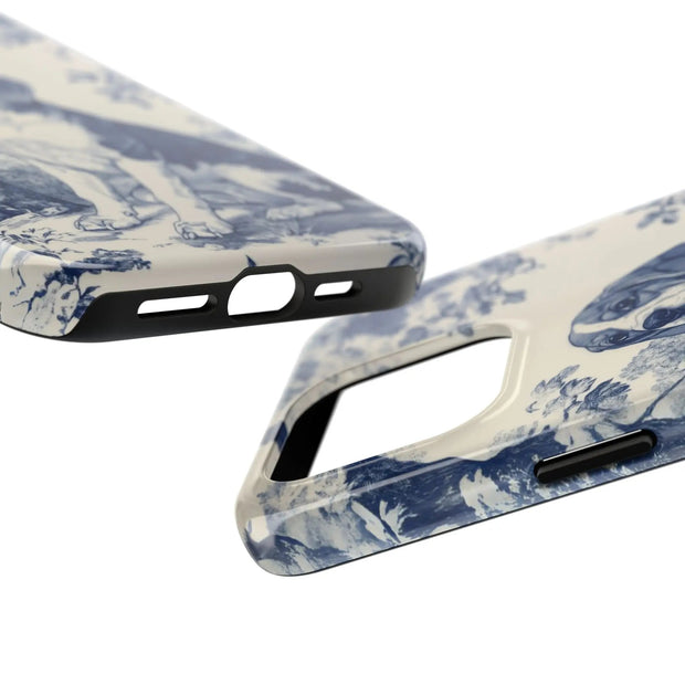 Blue Toile Beagle Country Scenic Tough Phone Case LavenderCeleste