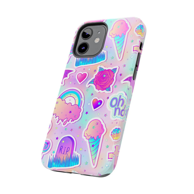 Pastel Goth Kawaii Graveyard Tough Phone Case LavenderCeleste