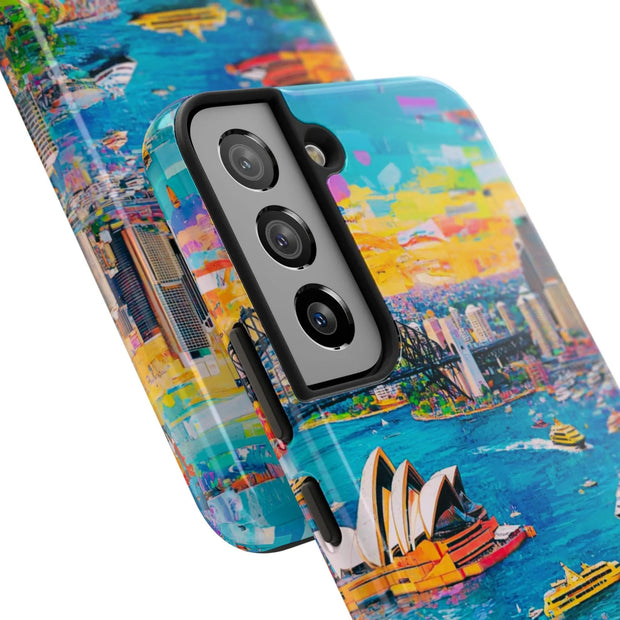 Sydney Collage Skyline Art Tough Phone Case LavenderCeleste