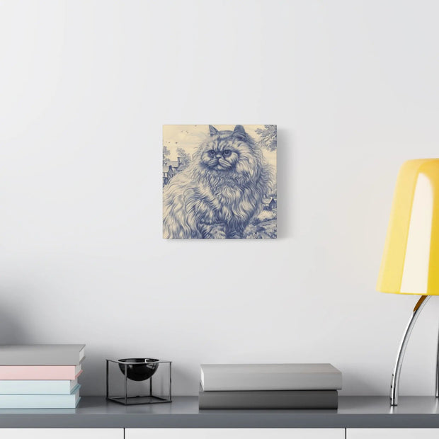 Persian Cat Canvas by Jouy Matte Canvas Art LavenderCeleste