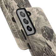 Saint Bernard Toile de Jouy Vintage Tough Phone Case LavenderCeleste