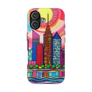 Tulsa Oklahoma Retro Pop Skyline Tough Phone Case LavenderCeleste