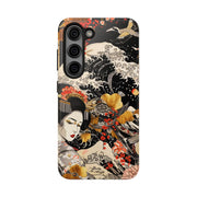 Golden Geisha Wave Japanese Art Tough Phone Case