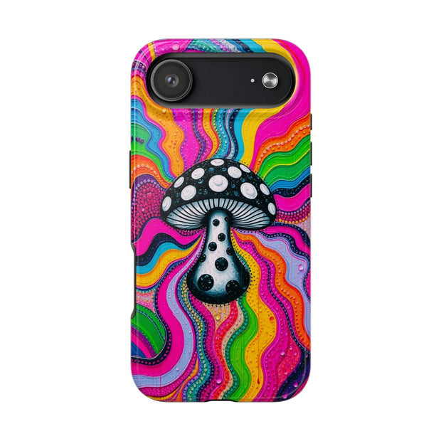 Psychedelic Rainbow Mushroom Art – Trippy Tough Case Printify