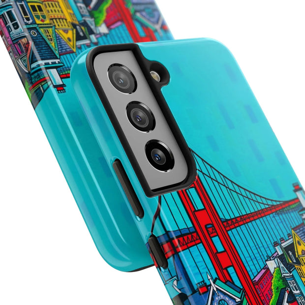 San Francisco Pop Art Colorful City Tough Phone Case LavenderCeleste
