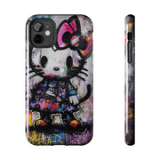Goth Street Cat Pop Art Graffiti Tough Phone Case LavenderCeleste