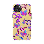 Y2K Butterfly Flames Retro Tough Phone Case LavenderCeleste