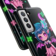 Kawaii Gothic Succubus Neon Heart Tough Phone Case