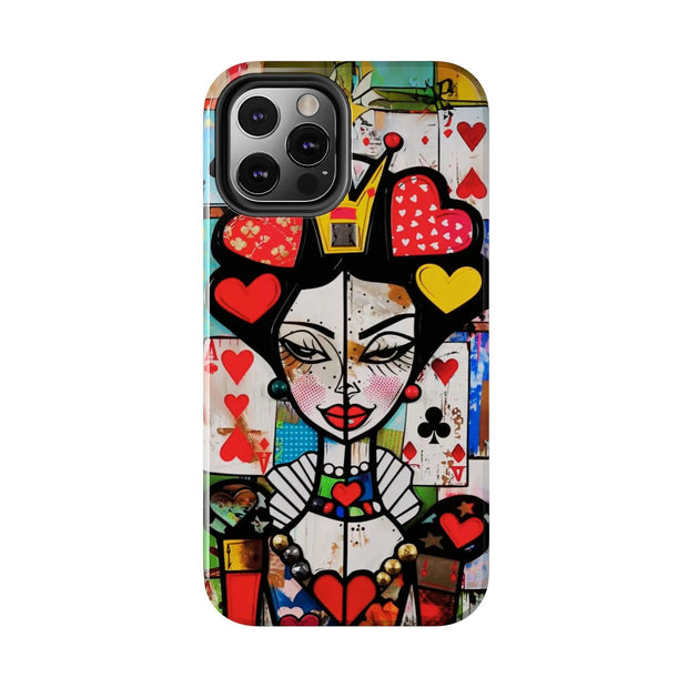 Queen of Hearts Pop Art Tough Phone Case LavenderCeleste