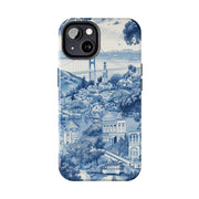 San Francisco Toile de Jouy Scenic Tough Phone Case LavenderCeleste