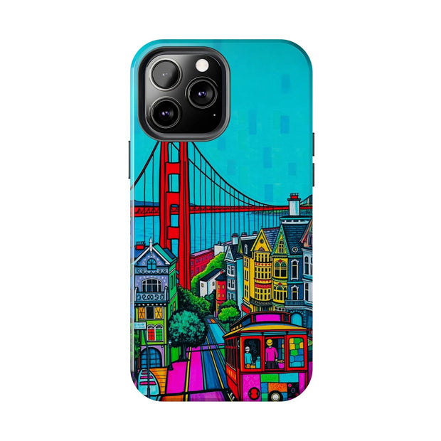 San Francisco Pop Art Colorful City Tough Phone Case LavenderCeleste
