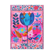 Whimsical Pink Blue Floral Matte Canvas Art - LavenderCeleste