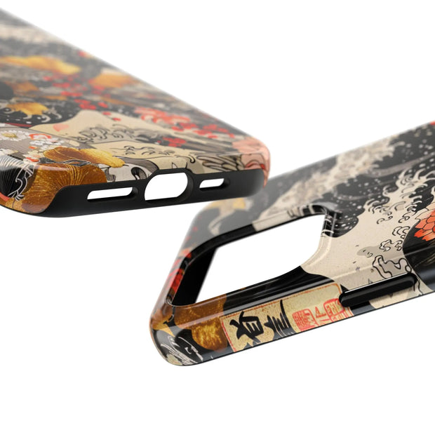 Golden Geisha Wave Japanese Art Tough Phone Case