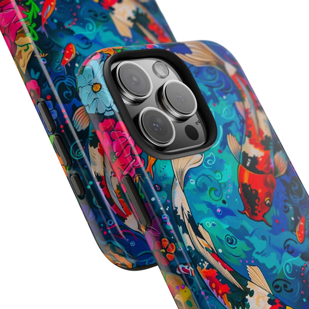Vibrant Koi Pond Pop Art Tough Phone Case