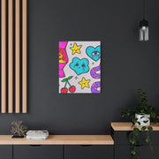 Kawaii Lava Lamp Sad Cloud Snake Matte Canvas Print LavenderCeleste