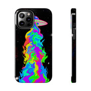 Psychedelic Neon UFO Abduction Tough Phone Case LavenderCeleste
