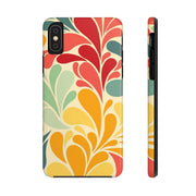 Vintage Retro 70s Abstract Groovy Tough Phone Case LavenderCeleste