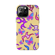 Y2K Butterfly Flames Retro Tough Phone Case LavenderCeleste