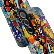 Statue of Liberty Mosaic Art Tough Phone Case LavenderCeleste