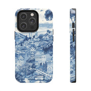 San Francisco Toile de Jouy Scenic Tough Phone Case LavenderCeleste