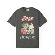 Rage Consumes Me Vintage Cat Comfort Colors Tee LavenderCeleste