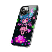 Kawaii Gothic Succubus Neon Heart Tough Phone Case