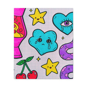 Kawaii Lava Lamp Sad Cloud Snake Matte Canvas Print LavenderCeleste