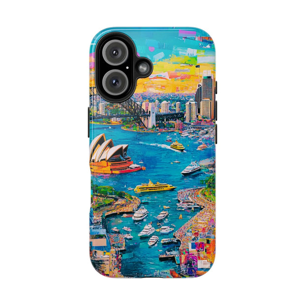 Sydney Collage Skyline Art Tough Phone Case LavenderCeleste