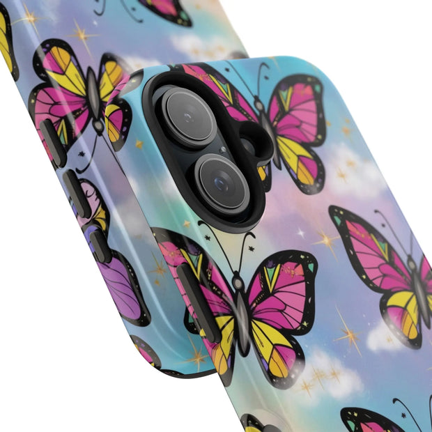 Retro Pop Art Butterfly Sky Tough Phone Case