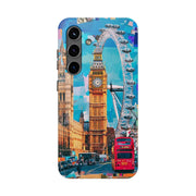 London Big Ben Collage Tough Phone Case – Vibrant City Pop Art Design