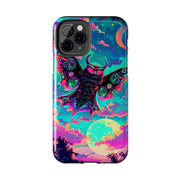 Mothman Tough Phone Case – Psychedelic Neon Cryptid Aesthetic - LavenderCeleste