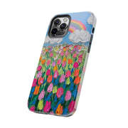 Rainbow Tulip Field Tough Phone Case LavenderCeleste