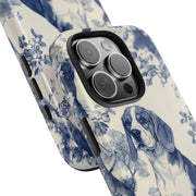 Blue Toile Beagle Country Scenic Tough Phone Case LavenderCeleste