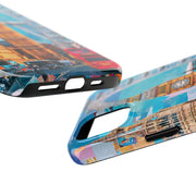 London Big Ben Collage Tough Phone Case – Vibrant City Pop Art Design