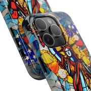 Statue of Liberty Mosaic Art Tough Phone Case LavenderCeleste