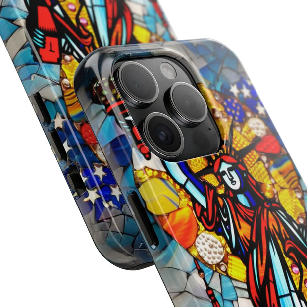 Statue of Liberty Mosaic Art Tough Phone Case LavenderCeleste