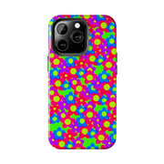 Retro Kawaii Bright Floral Pattern Tough Phone Case