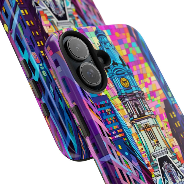 Philadelphia Pop Art Skyline Tough Phone Case LavenderCeleste